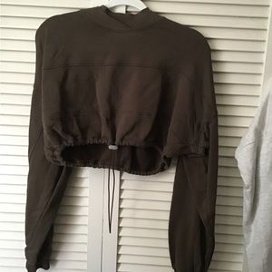 Joan Brown Drawcord Crop Crew
